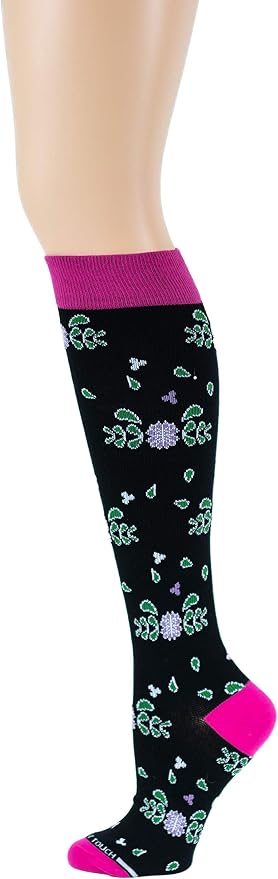 Different Touch 6 Pairs Pack Women Travelers, Anti-Fatigue, Graduated Compression Knee High Socks 9-11 - Image 2