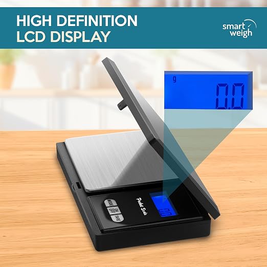 Smart Weigh Precision Digital Gram Scale (200g x 0.01g) – 7 Units (g, oz, ozt, DWT, ct, gn, tl) – Portable Pocket Design for Jewelry, Gems, and Food – Tare Function & Backlit LCD – Battery Included - Image 4
