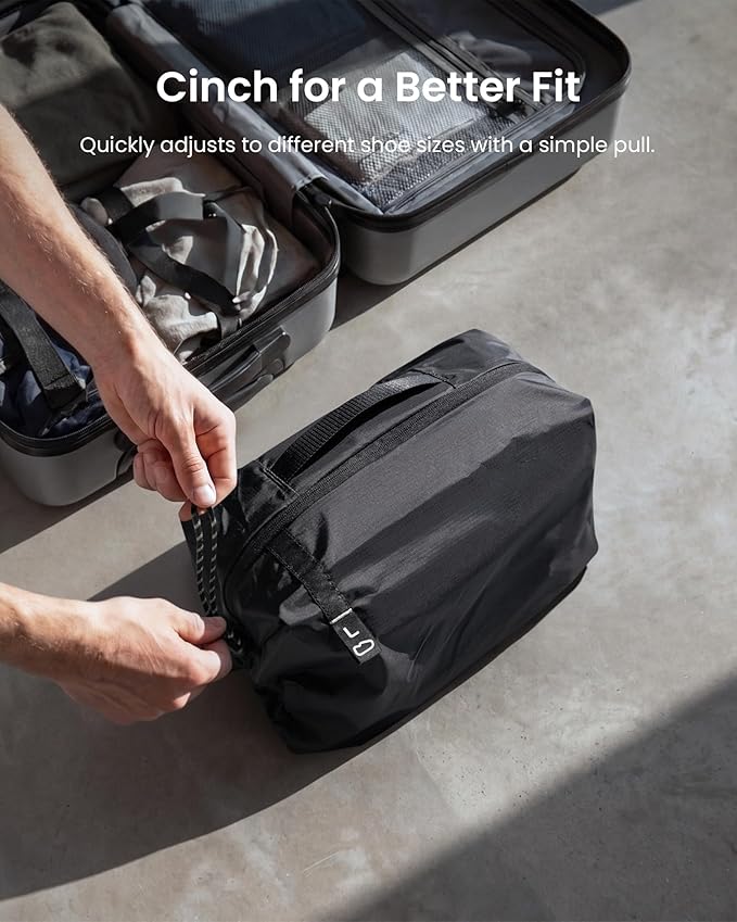 tomtoc Shoe Bag for Travel Packing, Fits Up to US Men’s 13.5/Women’s 15 | Odor-resistant Packing Organizer Pouch for Backpack Luggage Suitcase, Travel Essentials Storage for Daily Gym Use, L 1Pack - Image 4
