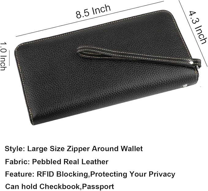 Small Compact Women Wallet RFID Blocking Genuine Leather Bifold Purse with ID Windows - Image 7