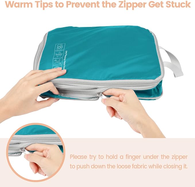 Cambond Compression Packing Cubes for Travel - Luggage Suitcase Organizer | Compression Zip Design for Space-saving, Expandable, Lightweight, Keep Clothes Sorted, Luggage Space Tidy, Carry on Pack Fast - Image 6