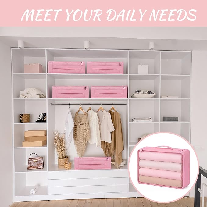 Silkfly 8 Pcs XL Packing Cube for Travel Luggage,Simple,Pink | 17.7 x 13 x 4.7, Same Size, Pink Suitcase Storage Organizer Set, Reusable Mesh Clothes Cube for Hiking Camp Family Accessory - Image 7