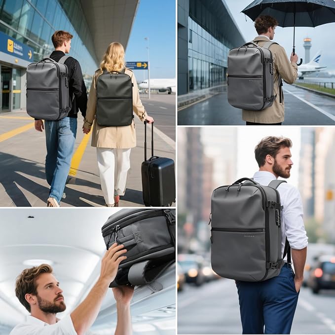 BANGE Travel Backpack with Vacuum Pocket and TSA lock version can hold 15.6 inch Laptop suitable Overnight Flight Approved Anti-theft Bag - Image 8