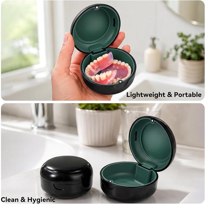 Portable Vent Denture Bath Case, Soft Buffer Holder for Travel False Teeth | Safe material, removable silicone pad for hygienic use, multi-scene use, pocket fit for home, journeys & daily oral storage - Image 5
