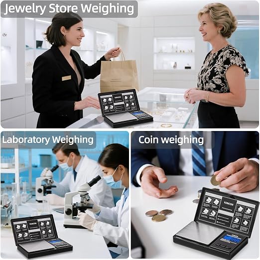 Gram Scale- 500g Ultra-Precise Digital Scale .01 Gram Accuracy for Jewelry, Diamonds, Gold & Silver, Portable Pocket Scale with LCD Display, Tare Function - Perfect for Jewelers & Collectors - Image 8