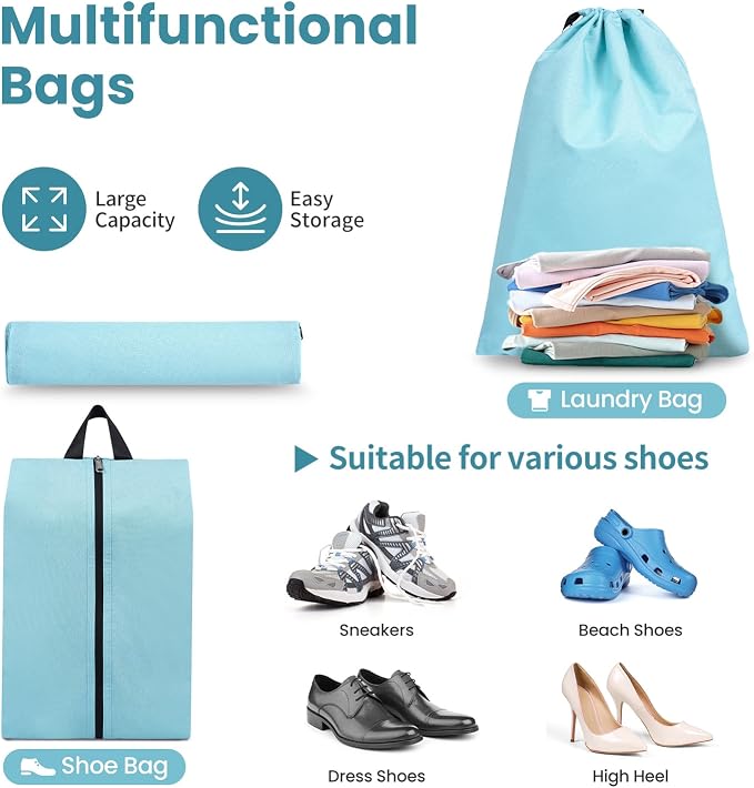 Compression Packing Cubes for Travel, Lightweight Vacation Travel Essentials, Travel Accessories for Suitcase Organizer Bags Set, Durable Luggage Organizer - Image 6