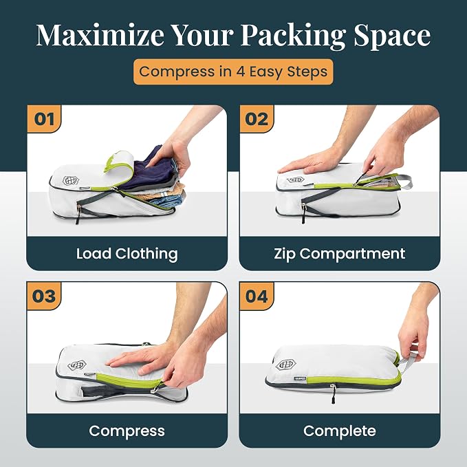 TRIPPED Travel Gear Extra Large Compression Packing Cubes 6-Piece Set - Image 5