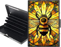 Metal Wallet,Credit Card Holder for Women,Slim RFID Blocking Credit Card Holder Thin Aluminum Wallet ID Case,6 Slot Business Mini Hard Metal Case for Women/Men,Cute Golden Bee by Unknown