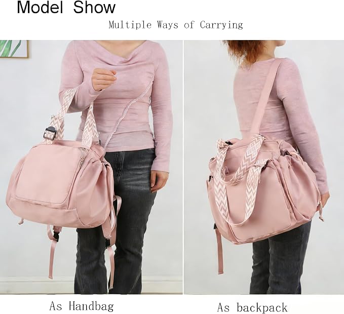 Tote Bag Large Capacity Lightweight Backpack with 15 Pockets Nylon Shoulder Bag for Car Travel Mother Bag - Image 6