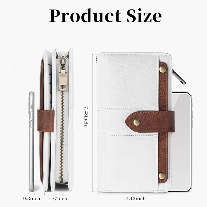 Wallets for Women Trifold Wristlet Wallets Large Capacity RFID Blocking Ladies Purse Credit Card Holder - Image 4