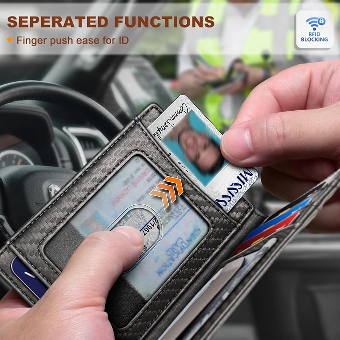 BULLIANT Magnetic Slim Leather Airtag Wallet Money Clip For Men 12Cards | RFID Blocking | Easy Access | Gift Boxed | Pocket Fit - Image 5