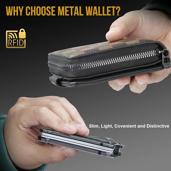 Carbon Fiber Slim Wallet Money Clip RFID Blocking ID Window | Hold UP to 15 card,C-Shaped Quick-Access Card Slot,Front Pocket Slim Fit Design,Lanyard Compatible Badge Holder,Easy Clean - Image 7