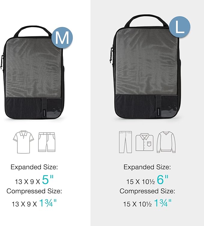 BAGSMART Compression Packing Cubes for Travel Essentials | 14 Set /6 Set /4 Set/2 Set, Lightweight, Durable - Image 2