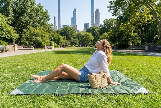Orga'Neat Pocket Picnic Blanket, Compact Lightweight Tarp for Camping | Foldable, Easy to Carry, Water Resistant Sandproof Washable Quick Dry Mat for Beach, Festival, Travel, Outdoor Recreation - Image 4