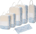 Narwey 6 Set Compression Packing Cubes for Travel Women Men, Travel Cubes for Carry On Suitcase, Durable Compression Luggage Organizer Bags by Narwey