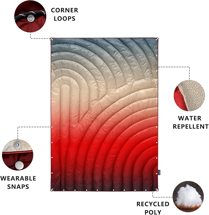 Camping Blanket,Puffy Lightweight Outdoor Blanket for Traveling, Stadium, Hiking, Picnics - Image 3