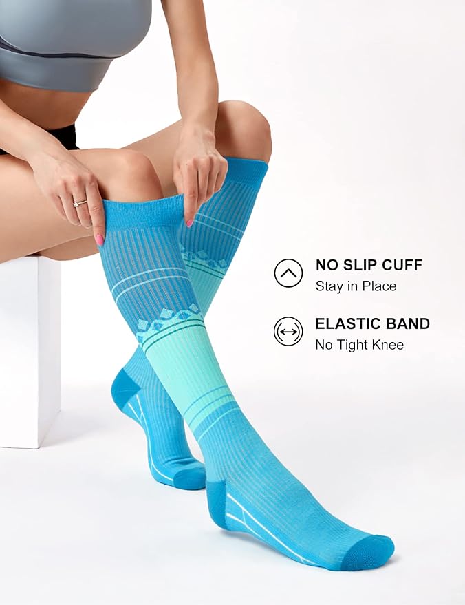 FITRELL 3 Pairs Compression Socks for Women and Men 20-30mmHg-Circulation Support Socks - Image 5