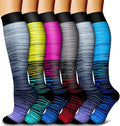 6 Pack Copper Compression Socks for Women and Men Circulation-Best Support for Medical,Running,Nursing,Athletic by Bluemaple