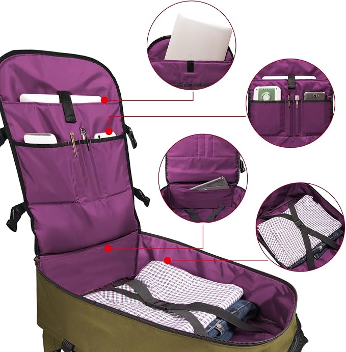 Travel Backpack 17L Lightweight Casual Small Carry-on Daypack 15-inch Laptop Notebook, Underseat Overnight Weekender, Khaki - Image 3