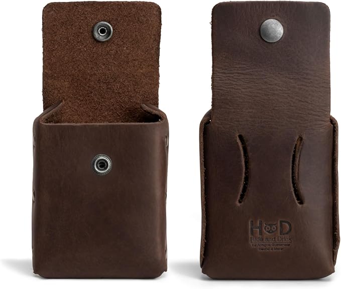 Hide & Drink, Waist Wallet, Holds Up to 20 Cards, Folded Bills & Coins, Charging Cables, Full Grain Leather, Handmade (Bourbon Brown) by HideDrink