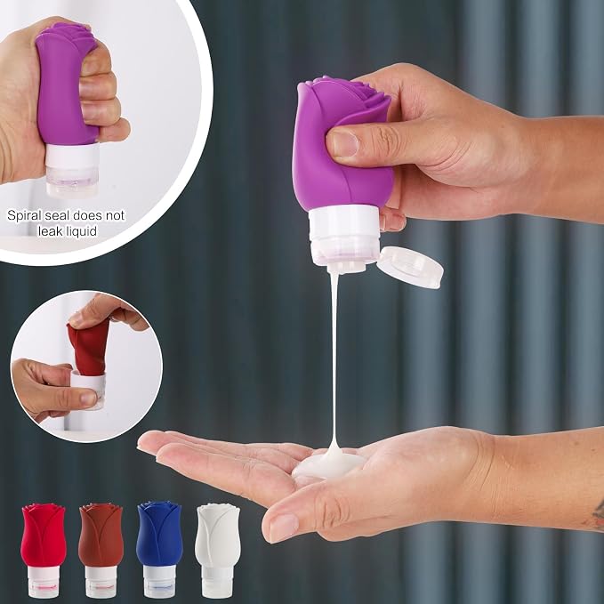 5 Pack Travel Bottles for Toiletries, TSA Approved 3oz Portable Travel Containers for Toiletries, Leak Proof Travel Tubs Refillable Liquid Travel Accessories for Shampoo Conditioner Lotion Body Wash - Image 6