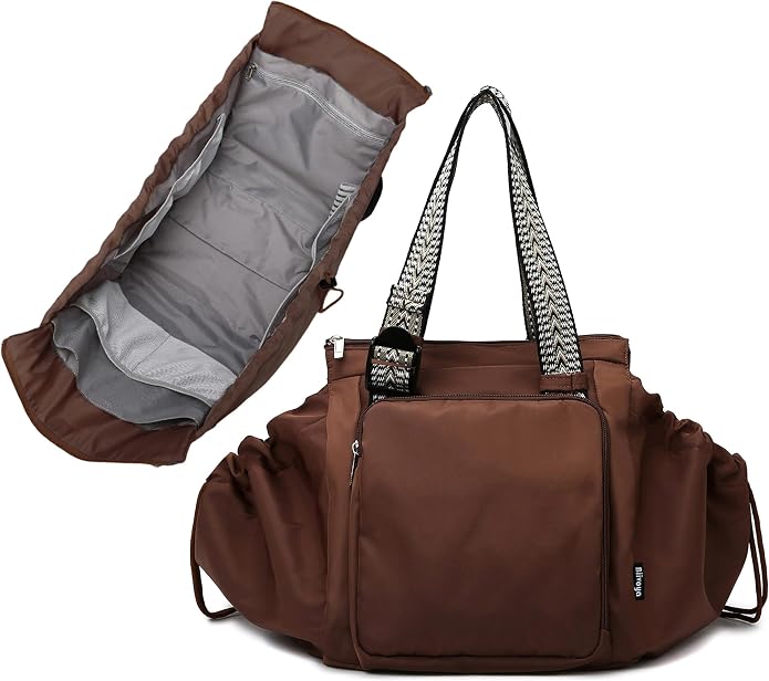 Everyday Bag Tote for Women, Spacious Diaper Bag with 16 Pockets, Durable Travel Bag, Sleek Work Shoulder Bag by BIIVOYA