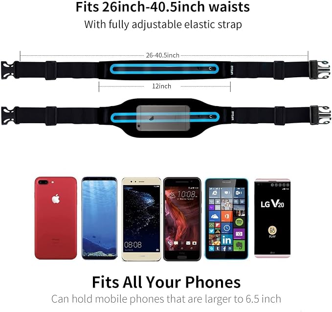 Running Belt Fanny Pack, Running Waist Pack for Women & Men USA Patented Hands-Free Reflective Runner Pouch Belt Fitness Workout Bag No-Bounce Adjustable Sport Travel Fanny Pack Cell - Image 3