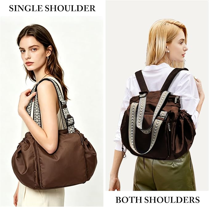 Travel Tote Bag for Women Men | 36-55L Expandable Weekender Overnight Bag, Luggage Sleeve, Water Resistant Gym Duffel Bag - Image 2