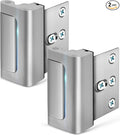 Home Security Door Lock for Kids Safety Front Door Reinforcement Lock Latch | 2 Pack EverPlus Child Proof Door Lock Withstand 800 lbs Top Flip Lock for Bedroom Apartment, Inward Swinging Door Only Silver by EverPlus