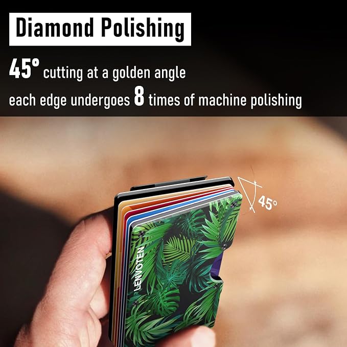 Lenvoten Upgraded Hinged Minimalist Wallet for Men, RFID Blocking Wallet | Slim Metal Aluminum, Credit Card Holder, Money Clip Holds 20 Cards, Premium Scratch-Resistant Finish, Ideal Gift for Men - Image 7