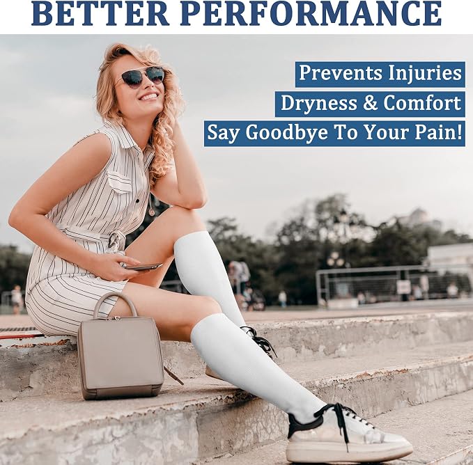 FEYHAY Copper Compression Socks (3 Pairs) 15-20 mmHg Circulation is Best Athletic & Daily for Men & Women, Running, Climbing - Image 3