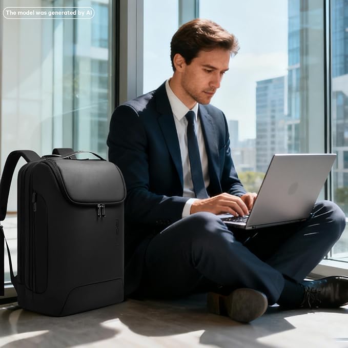 BANGE Anti-Theft Backpack with USB Charging Port 17.3 Inch Business Laptop Backpack - Image 8