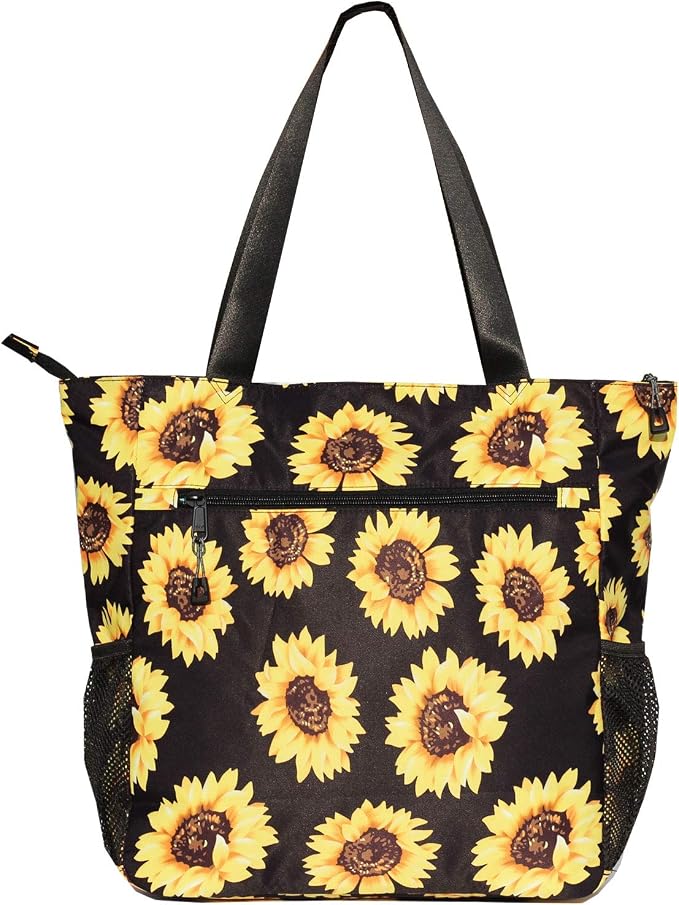 ESVAN Original Floral Water Resistant Large Tote Bag Shoulder Bag for Gym Beach Travel Daily Bags Upgraded - Image 6