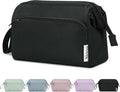 Narwey Makeup Bag Women Wide-open Make up Bag Travel Cosmetic Bag Organizer Toiletry Bag for Cosmetics Toiletries Accessories (Black) by Narwey
