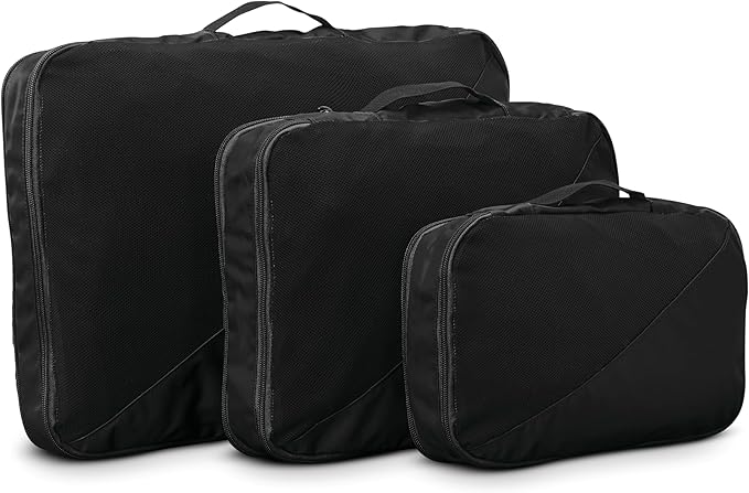 Samsonite 3-Piece Compression Packing Cube Set, Black by Samsonite