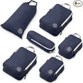 TRIPPED Travel Gear Compression Packing Cubes for Carry-On Travel 6-Pack | Ultralight Ripstop Packing Cubes with Compression Zippers for Organized Carry-On Luggage, Backpack, and Travel Packing by TRIPPEDTravelGear