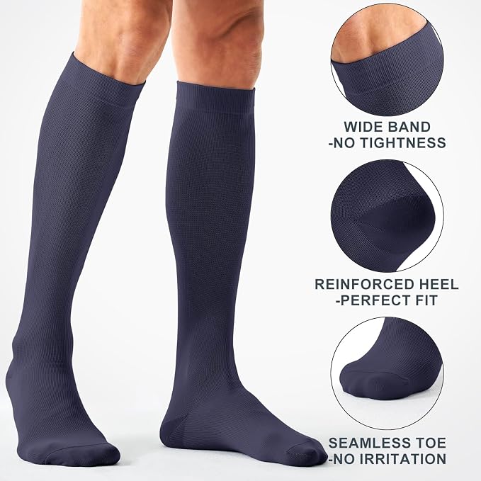 Compression Socks for Women and Men(3 Pairs)15-20mmHg - Best Circulation Support Socks - Image 5