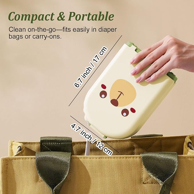 Travel Baby Bottle Cleaner Kit, 6-in-1 Brush Set for Bottles & Pumps | Compact Bottle Brush Set for Infant Feeding • Compact Travel Case • Bottles & Breast Pump Parts • BPA Free • On-the-Go - Image 5