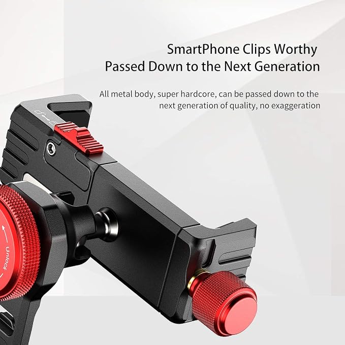 Cell Phone Tripod Mount, ULANZI ST-14 Smartphone Tripod Mount Adapter | Aluminum with Cold Shoe, 360° Cell Phone Stand Holder Clamp for iPhone17 16 15 14 13 12 11 Max Pro iPhone X XR Xs 6 7 Plus - Image 8