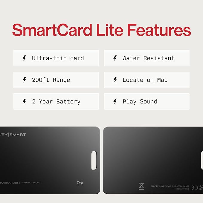 KeySmart SmartCard Lite 2 Year Battery Wallet Tracker for iPhone | Compatible with Apple Find My App, Long-Lasting Single-Use 2-year Battery Life, Slim Tracking Card - Image 9