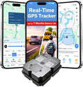 GPS Tracker for Vehichles, up to 7 Months Long Battery Life, Subscription Needed, Real Time Tracking, Unlimited Distance, Strong Magnetic,IP67 Waterproof 4G Tracker Device for Vehicles Cars Motorcycle by WanWayTech