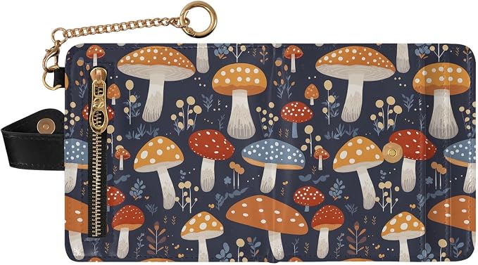 Big Poisonous Mushroom Women's Wallets RFID Blocking,Credit Card Holder Bifold Wallet,Slim Card Cases,PU Leather Travel Wallet for men Girls - Image 2