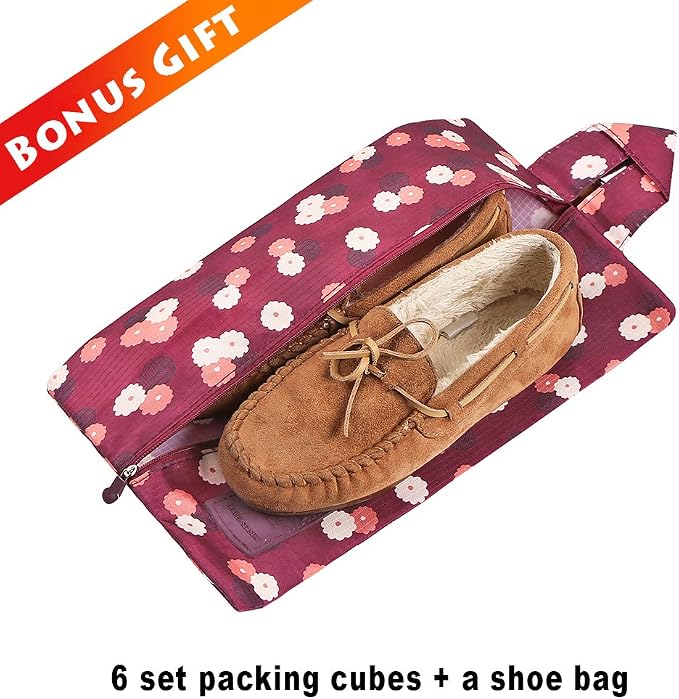 Mossio 7 Set Packing Cubes with Shoe Bag - Travel Carry On Luggage Organizer - Image 2