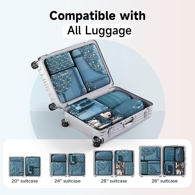 9 Set Packing Cubes for Travel, Gifts for Women Mom,Anti-Tearing Suitcase Organizer,OlarHike Vacation Essentials & Accessories for Cruise Ship - Image 9