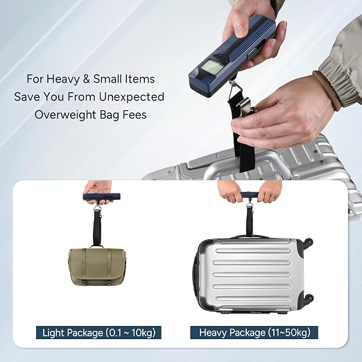 Battery-Free Luggage Scale – No Batteries Needed, Portable Digital Hanging Suitcase Weight Scale for Air Travel & Checked Bags, 110lb/50kg, LCD Display, Compact Travel Accessory - Image 9