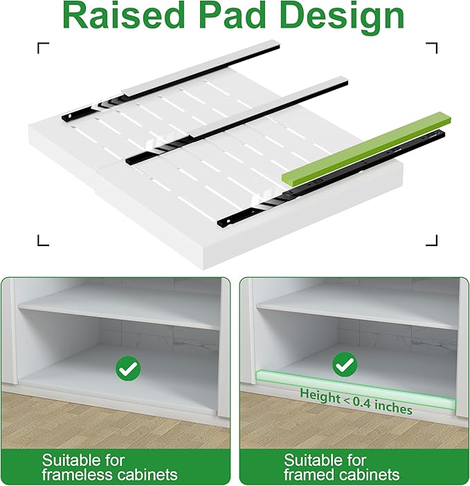 PAKETA 4 Pack Expandable Pull Out Cabinet Organizer,21" Deep | Pull Out Drawers for Cabinets with width from 15" to 26",Sliding Drawers for Cabinets with Upgrade 3 Slide Rails,hold 65 lbs - Image 5