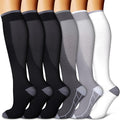 Copper Compression Socks for Women & Men (6 pairs) - Best Support for Nurses, Running, Hiking, Recovery by BLUEENJOY