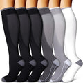 Copper Compression Socks for Women & Men (6 pairs) - Best Support for Nurses, Running, Hiking, Recovery by BLUEENJOY
