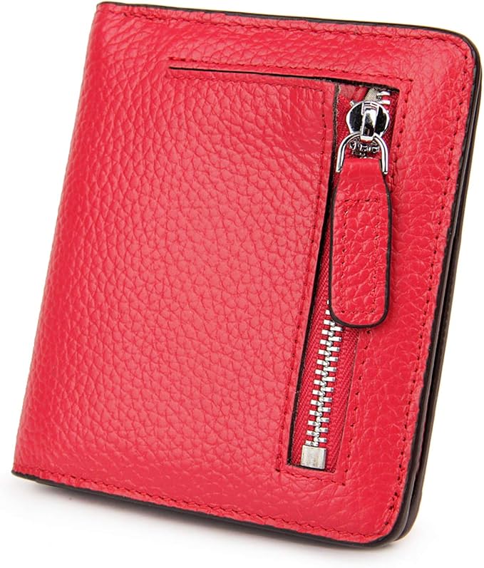 Small Leather Wallet for Women, Ladies Credit Card Holder RFID Blocking Women's Mini Bifold Pocket Purse by AINIMOER