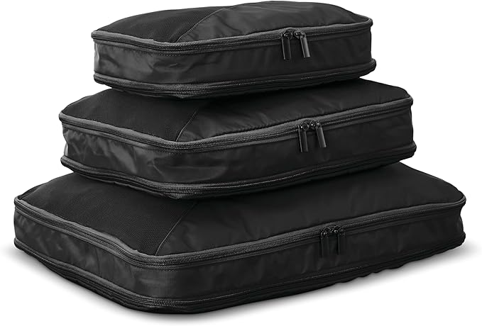 Samsonite 3-Piece Compression Packing Cube Set, Black - Image 2